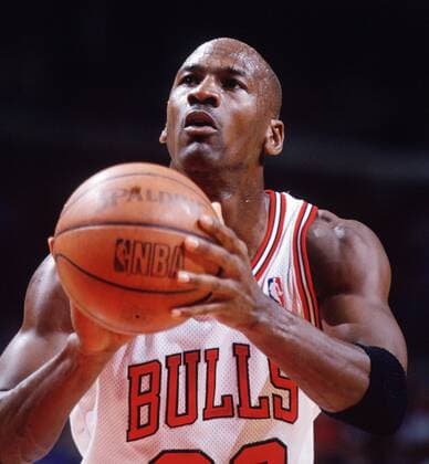 Michael Jordan (Chicago Bulls) - Freiwurf - (Icon9590082) Basketball Herren NBA 1997 1998 Einzelbild Aufnahmedatum geschätzt Chicago Konzentration, Basketball Herren NBA 1997 1998 Einzelbild Aufnahmedatum geschätzt Chicago Konzentration, EDITORIAL USE ONLY