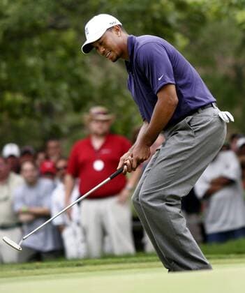 Eldrick Tiger Woods (USA) enttäuscht -  (DEP2006080316) Golf Herren Buick Open 2006, PGA Tour Einzelbild Grand Blanc Enttäuschung, Golf Herren Buick Open 2006, PGA Tour Einzelbild Grand Blanc Enttäuschung,