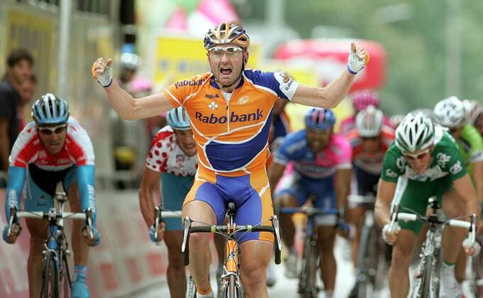 Graeme Brown (Australien Rabobank) gewinnt die 4. Etappe der Deutschlandtour 2006 von Heidenheim nach Bad Tölz Radsport Herren Deutschlandtour 2006, Tour, ProTour, Straßenradsport, Straße, Rad Gruppe 4. Etappe: Heidenheim - Bad Tölz Begeisterung, Freude, Radsport Herren Deutschlandtour 2006, Tour, ProTour, Straßenradsport, Straße, Rad Gruppe 4. Etappe: Heidenheim - Bad Tölz Begeisterung, Freude,