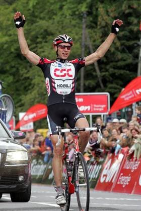 Jens Voigt (Deutschland CSC), Sieger des 81. TEAG Hainleite, jubelt Radsport Herren 81. TEAG Hainleite 2006, Straßenradsport, Straße, Rad Einzelbild Erfurt Freude, Radsport Herren 81. TEAG Hainleite 2006, Straßenradsport, Straße, Rad Einzelbild Erfurt Freude,