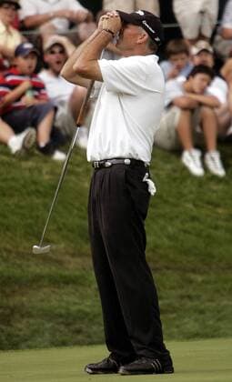Tom Lehman (USA) verzweifelt -  (CARX2006081322) Golf Herren The International 2006, PGA Tour Einzelbild Castle Rock Colorado Enttäuschung, Verzweiflung, Golf Herren The International 2006, PGA Tour Einzelbild Castle Rock Colorado Enttäuschung, Verzweiflung,