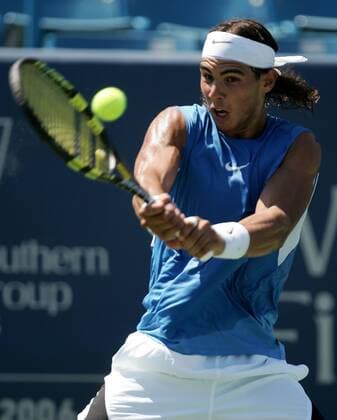 Rafael Nadal (Spanien) - Rückhand Tennis Herren Western and Southern Financial Group Masters 2006, ATP Tour, Series Einzelbild Cincinnati Dynamik, Tennis Herren Western and Southern Financial Group Masters 2006, ATP Tour, Series Einzelbild Cincinnati Dynamik,