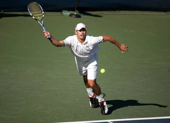 Andy Roddick (USA) - Vorhand Tennis Herren Western and Southern Financial Group Masters 2006, ATP Tour, Series Einzelbild Cincinnati Dynamik, Anstrengung, Tennis Herren Western and Southern Financial Group Masters 2006, ATP Tour, Series Einzelbild Cincinnati Dynamik, Anstrengung,