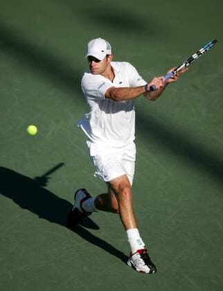 Andy Roddick (USA) - Rückhand Tennis Herren Western and Southern Financial Group Masters 2006, ATP Tour, Series Einzelbild Cincinnati Tennis Herren Western and Southern Financial Group Masters 2006, ATP Tour, Series Einzelbild Cincinnati