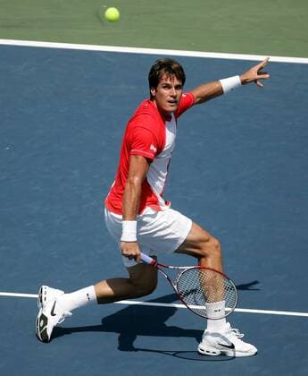 Thomas Haas (Deutschland) - Rückhand Tennis Herren Western and Southern Financial Group Masters 2006, ATP Tour, Series Einzelbild Cincinnati Dynamik, Tennis Herren Western and Southern Financial Group Masters 2006, ATP Tour, Series Einzelbild Cincinnati Dynamik,