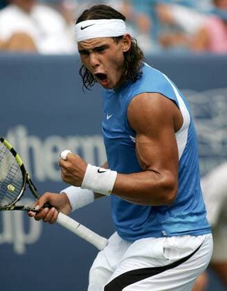 Rafael Nadal (Spanien) jubelt Tennis Herren Western and Southern Financial Group Masters 2006, ATP Tour, Series Einzelbild Cincinnati Freude, Begeisterung, Tennis Herren Western and Southern Financial Group Masters 2006, ATP Tour, Series Einzelbild Cincinnati Freude, Begeisterung,