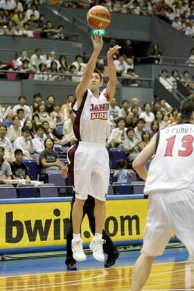 Takehiko Orimo (Japan) - Sprungwurf Basketball WM Herren WM 2006, Länderspiel, Nationalmannschaft, Nationalteam, Gruppe B Einzelbild Hiroshima Basketball WM Herren WM 2006, Länderspiel, Nationalmannschaft, Nationalteam, Gruppe B Einzelbild Hiroshima