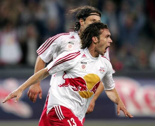 Christian Tiffert (Salzburg) - Torjubel Fußball Herren TMobileBundesliga 2006 2007, 1. Österreichische Liga, SV Red Bull Salzburg Einzelbild Salzburg Freude, Fußball Herren TMobileBundesliga 2006 2007, 1. Österreichische Liga, SV Red Bull Salzburg Einzelbild Salzburg Freude,