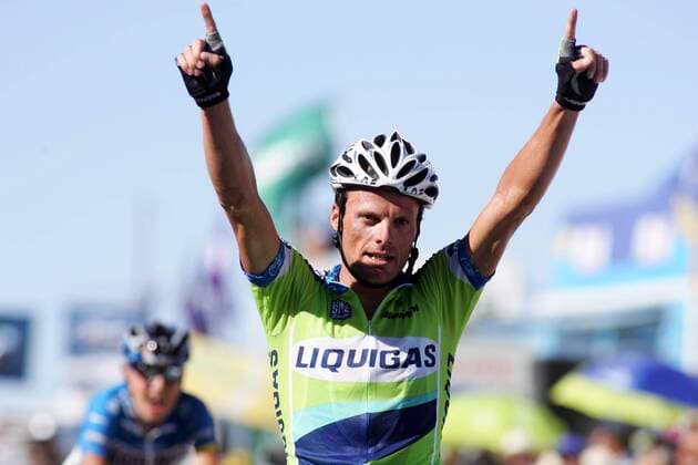 Danilo di Luca (Italien Liquigas) gewinnt die 5. Etappe der Spanienrundfahrt 2006 -  Radsport Herren Vuelta a Espana 2006, Spanienrundfahrt, ProTour, Straßenradsport, Rad Einzelbild 5. Etappe: Plasencia - La Covatilla Radsport Herren Vuelta a Espana 2006, Spanienrundfahrt, ProTour, Straßenradsport, Rad Einzelbild 5. Etappe: Plasencia - La Covatilla