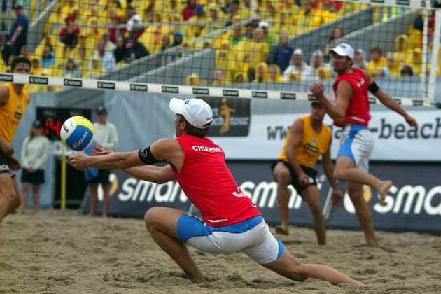 David Klemperer (Deutschland) - Ballannahme Beachvolleyball LM Herren Deutsche Meisterschaft 2006, DM, Beach, Landesmeisterschaft Gruppe Timmendorfer Strand Timmendorf Dynamik, Beachvolleyball LM Herren Deutsche Meisterschaft 2006, DM, Beach, Landesmeisterschaft Gruppe Timmendorfer Strand Timmendorf Dynamik,