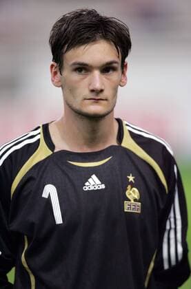 Torwart Hugo Lloris (U21 Frankreich) - Nationalhymne -  (pan16007) Fußball Länderspiel Herren U 21 EM Qualifikation 2006, Nationalteam, Nationaltrikot, Porträt Amiens Fußball Länderspiel Herren U 21 EM Qualifikation 2006, Nationalteam, Nationaltrikot, Porträt Amiens  