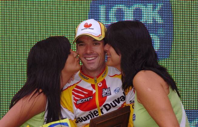 David Millar (Großbritannien Saunier Duval Prodir) Gewinner der 14. Etappe der Spanienrundfahrt 2006 - Radsport Herren Vuelta a Espana 2006, Spanienrundfahrt, ProTour, Straßenradsport, Straße, Rad, Zeitfahren Gruppe 14. Etappe: Cuenca Glück Radsport Herren Vuelta a Espana 2006, Spanienrundfahrt, ProTour, Straßenradsport, Straße, Rad, Zeitfahren Gruppe 14. Etappe: Cuenca Glück