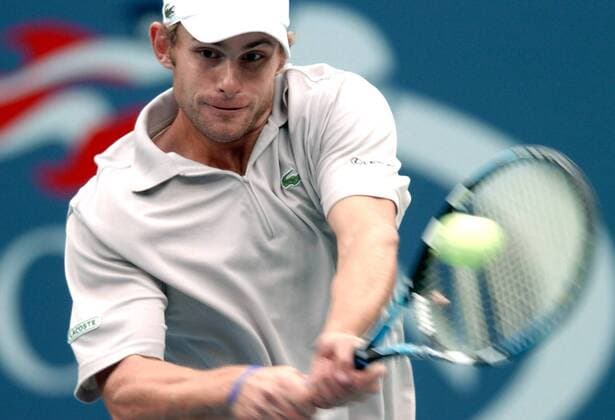 Andy Roddick (USA) - Rückhand -  Tennis Herren US Open 2006, Grand Slam, ATP Tour, Finale Einzelbild Flushing Meadow, Meadows New York Dynamik, Tennis Herren US Open 2006, Grand Slam, ATP Tour, Finale Einzelbild Flushing Meadow, Meadows New York Dynamik,