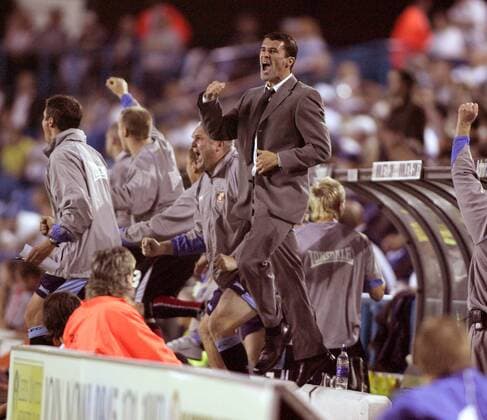 Trainer Roy Keane (Sunderland) - Torjubel -  Fußball Herren Football League Championship 2006 2007, 2. Englische Liga, Sunderland AFC, FC Gruppe Leeds Freude, Begeisterung, Fußball Herren Football League Championship 2006 2007, 2. Englische Liga, Sunderland AFC, FC Gruppe Leeds Freude, Begeisterung,