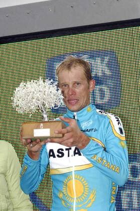 Andrey Kashechkin (Kasachstan Astana) gewinnt die 18. Etappe der Vuelta a Espana 2006 - Radsport Herren Vuelta a Espana 2006, Spanienrundfahrt, ProTour, Straßenradsport, Straße, Rad Einzelbild 18. Etappe: Granada - Sierra de La Pandera Radsport Herren Vuelta a Espana 2006, Spanienrundfahrt, ProTour, Straßenradsport, Straße, Rad Einzelbild 18. Etappe: Granada - Sierra de La Pandera