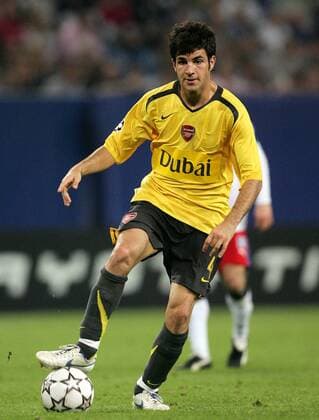 Cesc Fabregas (Arsenal) am Ball Fußball EC 1 Herren Champions League 2006 2007, FC Arsenal London Einzelbild Hamburg Fußball EC 1 Herren Champions League 2006 2007, FC Arsenal London Einzelbild Hamburg