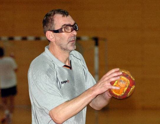 Torwarttrainer Andreas Thiel (Deutschland) Handball WM Herren Nationalteam 2006, Training, Trainingslager, Vdig Einzelbild Heidelberg Handball WM Herren Nationalteam 2006, Training, Trainingslager, Vdig Einzelbild Heidelberg