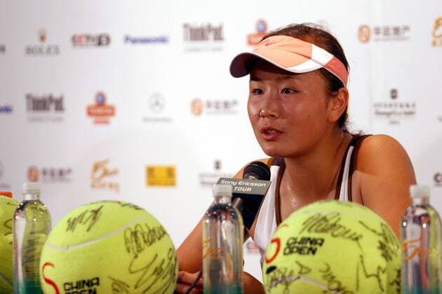 Peng Shuai (China) während der Pressekonferenz -  (IMCpau9767407) Tennis Damen China Open 2006, WTA Tour Einzelbild Peking Beijing Tennis Damen China Open 2006, WTA Tour Einzelbild Peking Beijing