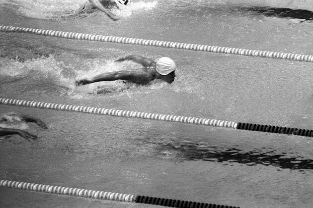 Kornelia Ender (DDR) Schwimmen OS Sommer Damen Olympische Spiele 1976, Sommerspiele Einzelbild Montreal Schwimmen OS Sommer Damen Olympische Spiele 1976, Sommerspiele Einzelbild Montreal