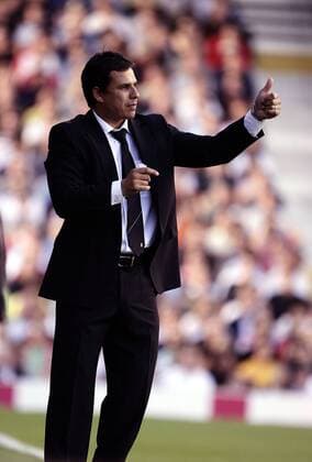 Fußball, Trainerhistorie FC Fulham von 1904 bis heute Trainer Chris Coleman (Fulham) zufrieden -  Fußball Herren English Premier League 2006 2007, 1. Englische Liga, FC Fulham Einzelbild London Fußball Herren English Premier League 2006 2007, 1. Englische Liga, FC Fulham Einzelbild London