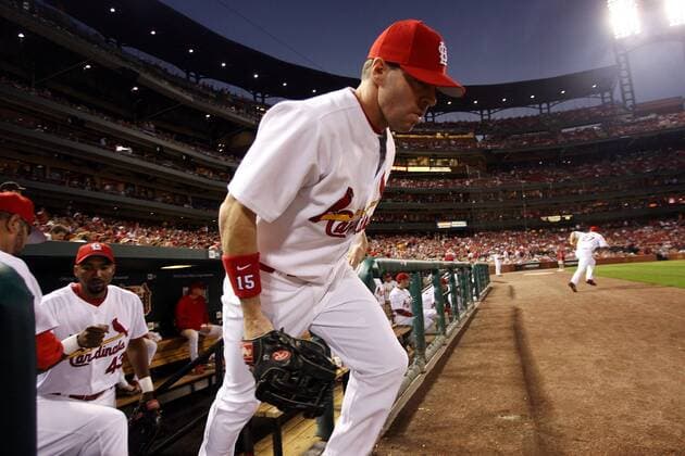 Jim Edmonds (St. Louis Cardinals) schreitet im Busch Stadium zur Tat -  (slp2006092602) Baseball Herren MLB 2006, Major League Einzelbild Busch Stadium St. Louis Baseball Herren MLB 2006, Major League Einzelbild Busch Stadium St. Louis