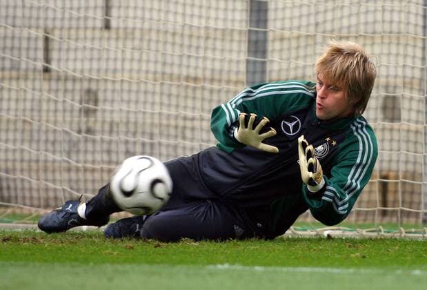 Torwart Timo Hildebrand (Deutschland) hält Fußball Herren Nationalteam 2006, Training Einzelbild Berlin Dynamik, Fußball Herren Nationalteam 2006, Training Einzelbild Berlin Dynamik,