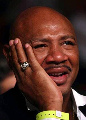 Marvin Marvelous Hagler (USA) als Zuschauer am Rande eines Boxkampfes -  Boxen EM Herren EBU Europameisterschaft 2006, Boxsport, Profiboxen, Weltergewicht, Vdig Einzelbild Mailand Spannung, Enttäuschung, Verzweiflung Boxen EM Herren EBU Europameisterschaft 2006, Boxsport, Profiboxen, Weltergewicht, Vdig Einzelbild Mailand Spannung, Enttäuschung, Verzweiflung