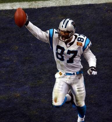 Muhsin Muhammad (Carolina Panthers) bejubeln seinen Touchdown-  (sbp2004020177) American Football Herren Super Bowl XXXVIII 2006, 38. Superbowl, Finale, Endspiel, NFL 2003 2004 Einzelbild Houston Freude, Begeisterung, American Football Herren Super Bowl XXXVIII 2006, 38. Superbowl, Finale, Endspiel, NFL 2003 2004 Einzelbild Houston Freude, Begeisterung,