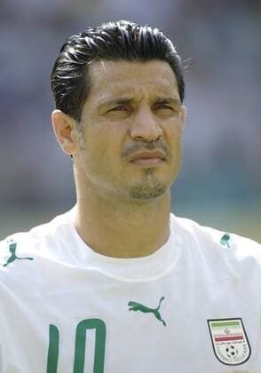 Ali Daei (Iran) Fußball WM Herren WM 2006, Länderspiel, Nationalteam, Gruppe D, Nationaltrikot Porträt Leipzig Fußball WM Herren WM 2006, Länderspiel, Nationalteam, Gruppe D, Nationaltrikot Porträt Leipzig