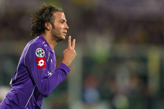 Giampaolo Pazzini (AC Florenz) gibt Anweisungen -  Fußball Herren Serie A 2006 2007, 1. Italienische Liga, ACF Fiorentina Einzelbild Florenz Fußball Herren Serie A 2006 2007, 1. Italienische Liga, ACF Fiorentina Einzelbild Florenz