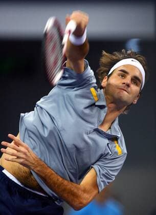 Roger Federer (Schweiz) -  Tennis WM Herren ATP Masters Cup 2006, Series, Tour Einzelbild Shanghai Dynamik, Tennis WM Herren ATP Masters Cup 2006, Series, Tour Einzelbild Shanghai Dynamik,