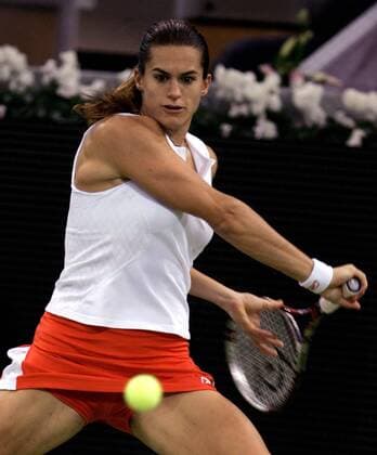 Amelie Mauresmo (Frankreich) - (pan17224) Tennis WM Damen WTA Masters Cup 2006, Masterscup, Tour, Series, Finale, Endspiel, Championship Einzelbild Madrid Dynamik, Tennis WM Damen WTA Masters Cup 2006, Masterscup, Tour, Series, Finale, Endspiel, Championship Einzelbild Madrid Dynamik,