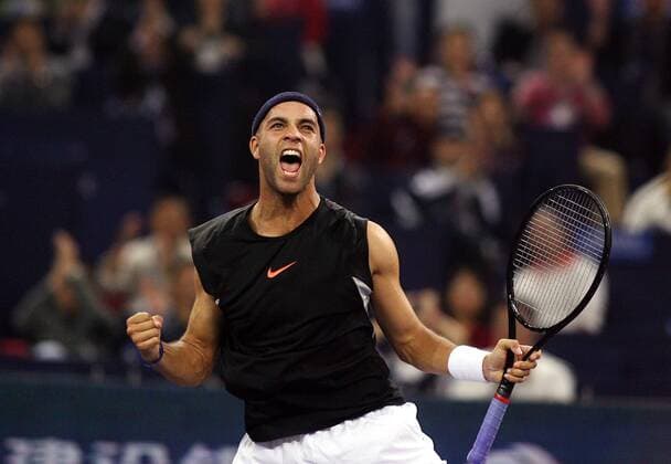 James Blake (USA) jubelt lautstark Tennis WM Herren Masters Cup 2006, MastersCup, ATP WM, Tour, Series Einzelbild Shanghai Freude, Begeisterung, Tennis WM Herren Masters Cup 2006, MastersCup, ATP WM, Tour, Series Einzelbild Shanghai Freude, Begeisterung,