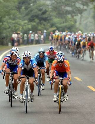 Teilnehmerfeld der Tour of Hainan 2006 -  Radsport Herren Tour of Hainan 2006, Rad Straße Straßenradsport Radrennsport Gruppe Hainan Radsport Herren Tour of Hainan 2006, Rad Straße Straßenradsport Radrennsport Gruppe Hainan