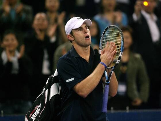 Andy Roddick (USA) enttäuscht Tennis Herren Masters Cup 2006, MastersCup, ATP WM, Tour, Series Einzelbild Shanghai Tennis Herren Masters Cup 2006, MastersCup, ATP WM, Tour, Series Einzelbild Shanghai