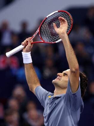 Roger Federer (Schweiz) - Sieger des Masters Cup 2006 Tennis WM Herren ATP Masters Cup 2006, Series, Tour, Finale, Endspiel Einzelbild Shanghai Freude, Begeisterung, Tennis WM Herren ATP Masters Cup 2006, Series, Tour, Finale, Endspiel Einzelbild Shanghai Freude, Begeisterung,