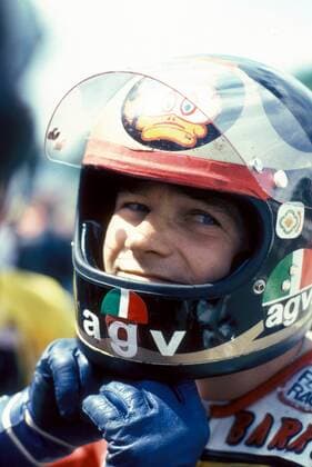 Barry Sheene (England) Motorsport WM Herren Weltmeisterschaft 1978, Motorrad, Motorradrennen, Motorradrennsport, Motorradsport, Porträt Aufnahmedatum geschätzt Freude, Motorsport WM Herren Weltmeisterschaft 1978, Motorrad, Motorradrennen, Motorradrennsport, Motorradsport, Porträt Aufnahmedatum geschätzt Freude,