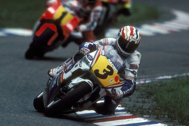 Michael Doohan (Australien Honda) auf seiner Maschine Motorsport WM Herren Weltmeisterschaft 1992, Motorrad, Motorradrennen, Motorradrennsport, Motorradsport, Maschine Einzelbild Aufnahmedatum geschätzt Motorsport WM Herren Weltmeisterschaft 1992, Motorrad, Motorradrennen, Motorradrennsport, Motorradsport, Maschine Einzelbild Aufnahmedatum geschätzt