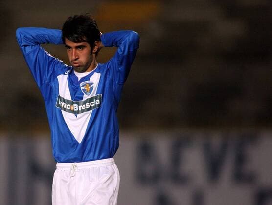 Ernesto Luca Fiumicelli (Brescia) enttäuscht -  Fußball Herren Coppa Italia 2006 2007, Italienischer Pokal, TIM Cup, Pokalspiel, Brescia Calcio Einzelbild Brescia Fußball Herren Coppa Italia 2006 2007, Italienischer Pokal, TIM Cup, Pokalspiel, Brescia Calcio Einzelbild Brescia