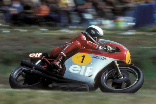 Phil Read (England MV Agusta) auf seiner Maschine Motorsport WM Herren Weltmeisterschaft 1975, Motorrad, Motorradrennen, Motorradrennsport, Motorradsport Einzelbild Aufnahmedatum geschätzt Assen Dynamik, Motorsport WM Herren Weltmeisterschaft 1975, Motorrad, Motorradrennen, Motorradrennsport, Motorradsport Einzelbild Aufnahmedatum geschätzt Assen Dynamik,