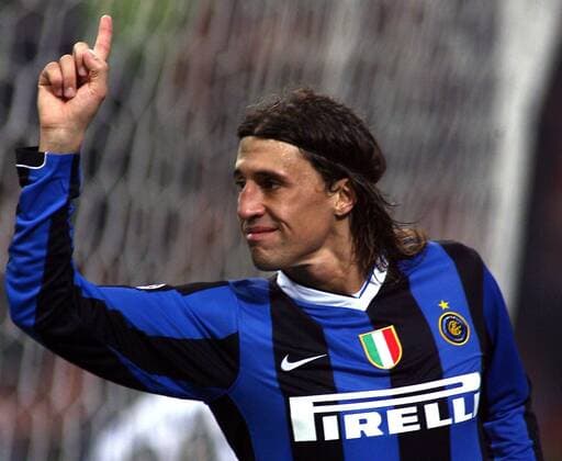 Hernan Crespo (Inter) - Torjubel -  Fußball Herren Serie A 2006 2007, 1. Italienische Liga, Internazionale Mailand Porträt Mailand Freude Fußball Herren Serie A 2006 2007, 1. Italienische Liga, Internazionale Mailand Porträt Mailand Freude