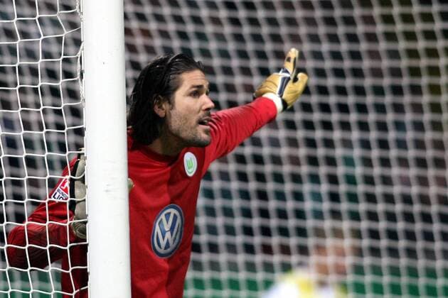 Torwart Simon Jentzsch (Wolfsburg) gibt Anweisungen Fußball 1. BL Herren Saison 2006 2007, VfL Wolfsburg Einzelbild Bremen Fußball 1. BL Herren Saison 2006 2007, VfL Wolfsburg Einzelbild Bremen