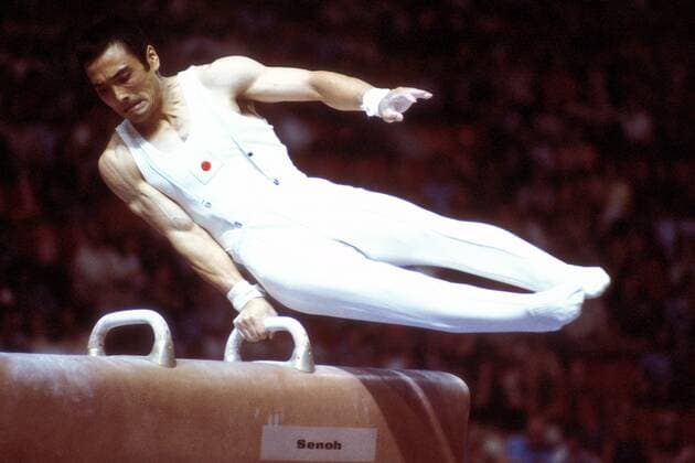 PARIS 2024, OLYMPIC LEGENDS: Mitsuo Tsukahara Mitsuo Tsukahara (Japan) - Seitpferd Turnen OS Sommer Herren Olympische Spiele 1976, Sommerspiele, Geräteturnen, Kunstturnen Einzelbild Aufnahmedatum geschätzt Montreal Turnen OS Sommer Herren Olympische Spiele 1976, Sommerspiele, Geräteturnen, Kunstturnen Einzelbild Aufnahmedatum geschätzt Montreal