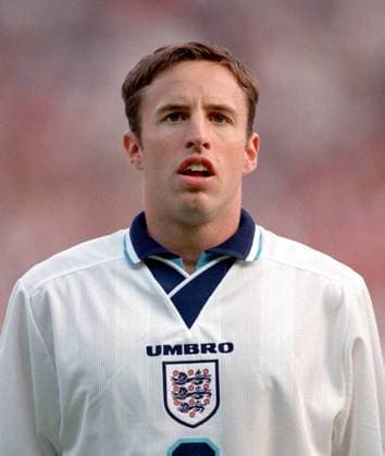 Gareth Southgate (England) -  Fußball Länderspiel Herren EM 1996 Nationalmannschaft, Nationaltrikot, Gruppe A Porträt London Fußball Länderspiel Herren EM 1996 Nationalmannschaft, Nationaltrikot, Gruppe A Porträt London