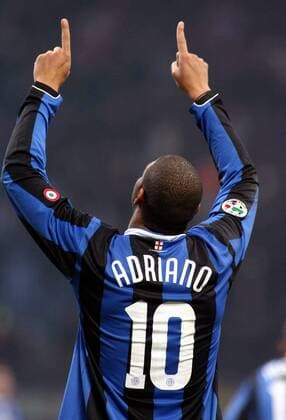Adriano (Inter) - Torjubel -  Fußball Herren Serie A 2006 2007, 1. Italienische Liga, FC Internazionale Mailand Einzelbild Mailand Freude, Fußball Herren Serie A 2006 2007, 1. Italienische Liga, FC Internazionale Mailand Einzelbild Mailand Freude,
