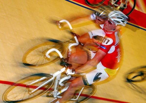 Guido Fulst (re.) und Leif Lampater (beide Deutschland) Radsport Herren Zürcher Sechstagerennen 2006, 6 Tage Rennen, Sechs, sixdays, six days, Sechstage, Bahn Halle, Indoor Gruppe Zürich Dynamik, Radsport Herren Zürcher Sechstagerennen 2006, 6 Tage Rennen, Sechs, sixdays, six days, Sechstage, Bahn Halle, Indoor Gruppe Zürich Dynamik,