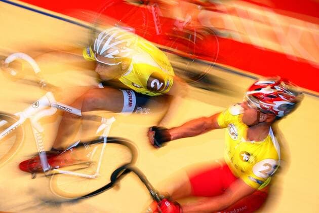 Christian Lademann (vorn) und Christian Grasmann (beide Deutschland) Radsport Herren Zürcher Sechstagerennen 2006, 6 Tage Rennen, Sechs, sixdays, six days, Sechstage, Bahn Halle, Indoor Gruppe Zürich Dynamik, Radsport Herren Zürcher Sechstagerennen 2006, 6 Tage Rennen, Sechs, sixdays, six days, Sechstage, Bahn Halle, Indoor Gruppe Zürich Dynamik,