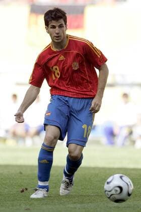 Cesc Fabregas (Spanien) am Ball Fußball WM Herren WM 2006, Länderspiel, Nationalteam, Gruppe H, Nationaltrikot Einzelbild Leipzig Dynamik, Fußball WM Herren WM 2006, Länderspiel, Nationalteam, Gruppe H, Nationaltrikot Einzelbild Leipzig Dynamik,