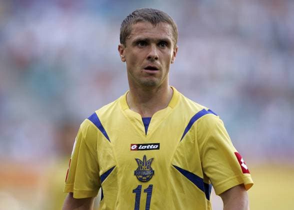 Serhiy Rebrov (Ukraine) Fußball WM Herren WM 2006, Länderspiel, Nationalteam, Gruppe H, Nationaltrikot Porträt Leipzig Fußball WM Herren WM 2006, Länderspiel, Nationalteam, Gruppe H, Nationaltrikot Porträt Leipzig