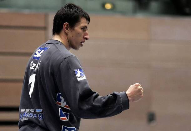 Torwart Slawomir Szmal (Kronau Östringen) jubelt Handball 1. BL Herren Saison 2006 2007, SG Kronau Östringen Einzelbild Düsseldorf Handball 1. BL Herren Saison 2006 2007, SG Kronau Östringen Einzelbild Düsseldorf